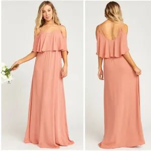 Show Me Your Mumu Caitlin Ruffle Maxi Dress Rustic Mauve Special occasion Size S thumbnail 3