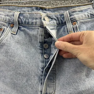 Levi's‎ 501 Original Fit High Rise Shorts Denim Jean Cut Off Festival Women's 32 thumbnail 2