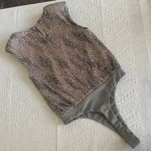 Women’s Astr The Label Hollywood Sequin Bodysuit Sz XS Extra Small Grey/Pink thumbnail 12