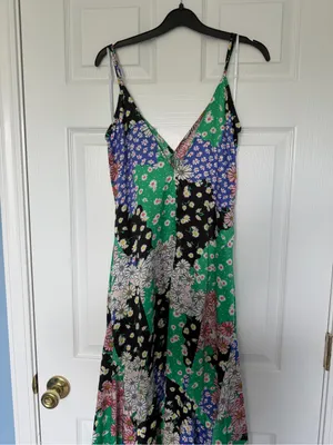 Lulus Bold Beauty Green Multi Floral Print Maxi Dress Size Small thumbnail 5