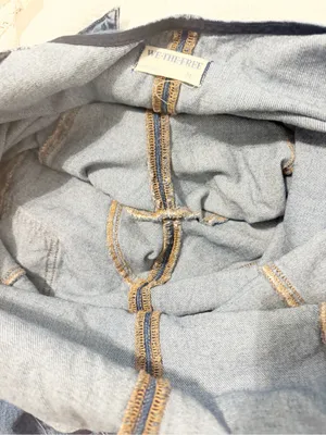 Free People Women's High Roller Jumpsuit Blue Denim Size Medium M thumbnail 6
