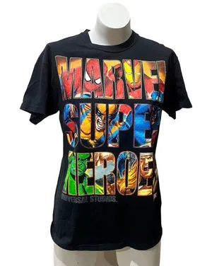 Marvel Super Heroes Unisex Graphic T-Shirt Multicolor Size M thumbnail 1