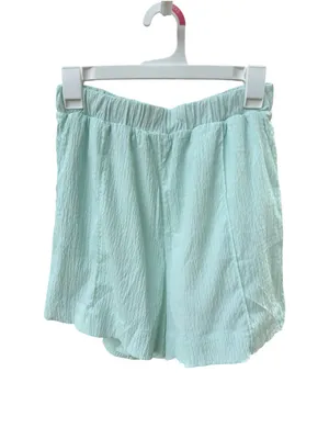 TNA Aritzia High Rise Crinkle Shorts Mint Green Pockets Size Small S Coastal thumbnail 2