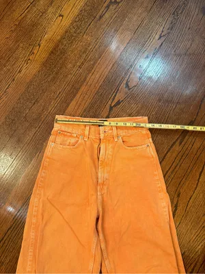 BDG Orange High-Rise Baggy Jeans Sz 25 thumbnail 4