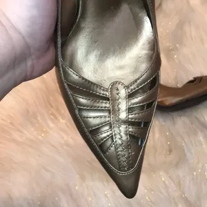Karen Scott pointed kitten comfort heel height 90’s champagne 8 slingback thumbnail 7