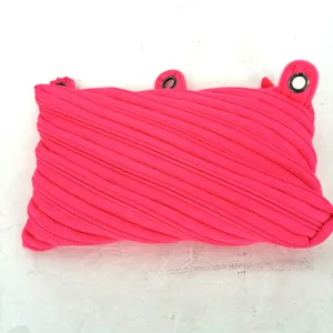 ZIPIT Monster Pencil Case Hot Pink Zipper Pouch School Makeup Bag 9" NEW thumbnail 2