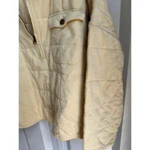 O'Neill Quilted Quarter Zip Pullover Jacket Butter Yellow Mock Neck XL thumbnail 3