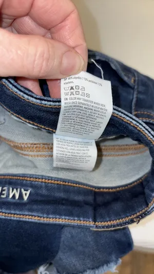 American Eagle jegging jean distressed knees/ankle button/zip pockets Sz 8 short thumbnail 9
