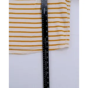 Mile(s) by Madewell Sweatshirt Womens Medium Yellow Ivory Striped Raglan Sleeve thumbnail 10