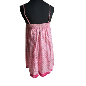 Vineyard Vines Pink Cotton Tassel Sundress XS Beach Coastal Summer thumbnail 6