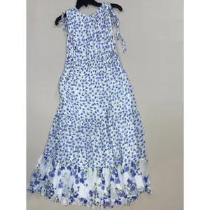Shoshanna Helena Dress Blue Floral Sleeveless Lightweight Midi Size 2 thumbnail 6