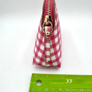 Nanette Lepore Purse Pink Plaid Baguette Bright Small No Shoulder Strap Preppy thumbnail 6