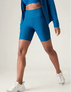 Athleta XS Interval Stash Short 7” X-Small Dark Lapis Blue Bike thumbnail 1