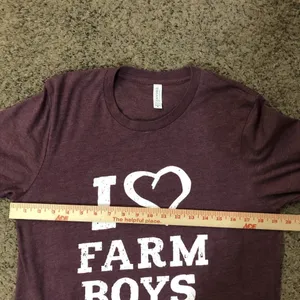 Canvas I ❤️Farm Boys Womens M Used Burgundy Heathered thumbnail 8