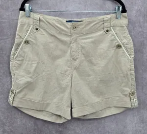 Bill Bass Jeans Bermuda Flat Front‎ Stripe Bottoms Pants Shorts Cotton 10 thumbnail 1