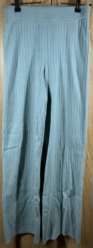 Abercrombie & Fitch Size S Blue Sweater Ribbed Wide Legs Pants thumbnail 1