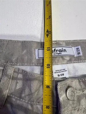 Refrain los Angeles camo printed cargo white leg pants size 9 thumbnail 9