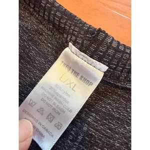 TKEQ The Shop Womens Space Dye Athletic Short Sleeve‎ Top Black Grey L/XL thumbnail 4