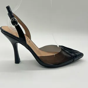 Journee Collection‎ Heels Womens 7 Black Ivyann Vegan Leather Stiletto Pumps NEW thumbnail 3