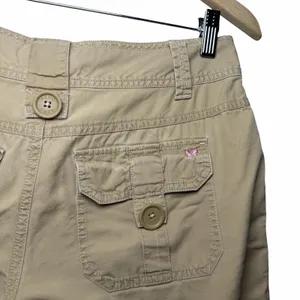 Aeropostale Women's 5/S Khaki Capri Pants Low Rise Utility Cargo Y2K 2000s thumbnail 6