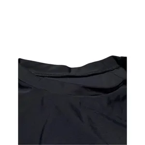 Black Short Sleeve Front Knot One Piece Swimsuit M 8 10 NWOT thumbnail 4