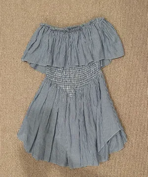 Pinstripe Romper Blue Size M thumbnail 1