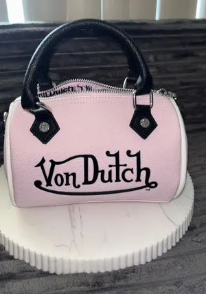 Sac bandoulière Von Dutch Mini Barrel Rose 🎀 thumbnail 1