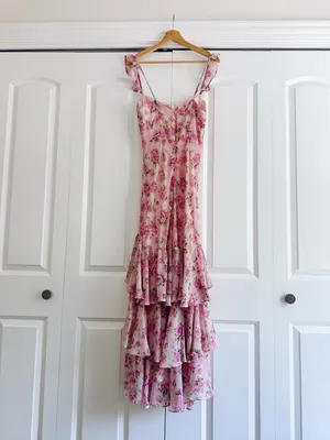 ASTR The Label Alcina Polka Dot Maxi Dress Pink Multi Floral thumbnail 12