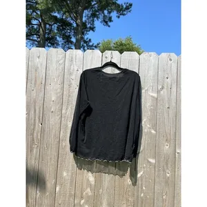Lane Bryant Plus Sz 18/20‎ Black & White Top Womens Lined Mesh Embroidered Fairy thumbnail 6