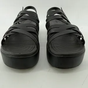 Crocs Brooklyn Strappy Low Wedge Sandal Black Women 10 Comfort Platform Y2K thumbnail 2