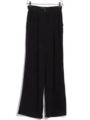 ASOS Linen Blend Wide Leg Dad Pants Black Wash Size 0 thumbnail 5