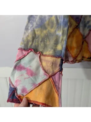 Shop Therapy Patchwork Zip Hoodie Pink Size M thumbnail 3