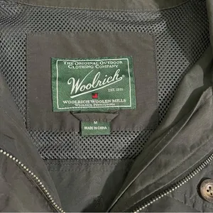 Woolrich Army Green Utility Field Jacket Safari Anorak Cinch Waist Medium thumbnail 6