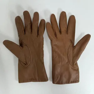 Aris Isotoner 7.5 Gloves Tan Brown Leather Thinsulate Insulated Winter Warm thumbnail 3