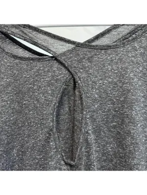 RBX Charcoal Gray Crossed Back Athletic V-Neck Top Plus Size 3X thumbnail 4