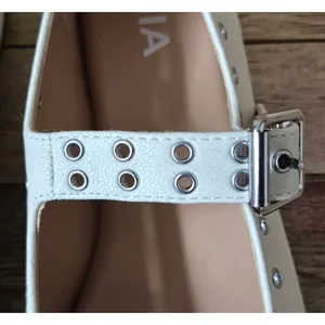NWOT MIA Ulani Mary Jane Ballet Womens Off White Flats Casual Size 8.5M Grommet thumbnail 4