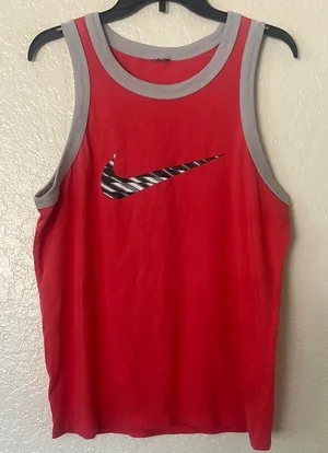Nike Peach and Gray Athletic Tank Size‎ L thumbnail 1