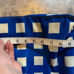Kate Spade Berry Street Elise Tote Bag in Blue & White Checkered Pattern thumbnail 11