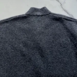 Uniqlo 100% Wool Knit Oversized Long Cardigan Charcoal Gray Sz Small Cabin Core thumbnail 9