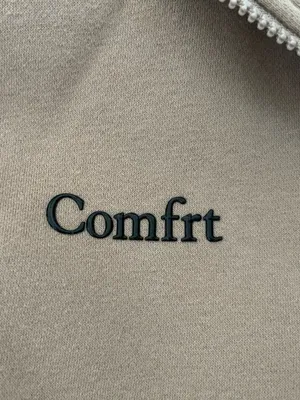 Unisex Comfrt Cloud Zip Hoodie Sweatshirt Latte Size M thumbnail 4