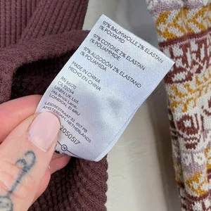Free People We The Free Chocolate Combo All In Cuff Waffle Stitch Knit Top XS thumbnail 8