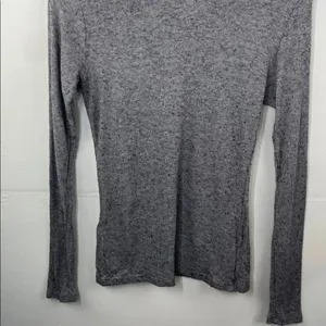 Just Female Heather Gray Long Sleeve Tee Wool Blend size Small thumbnail 6