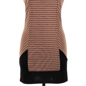 THML Sleeveless Minimalist Career Sheath Dress Size M Brown Black Color Block thumbnail 5