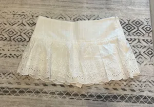 Altar’d state ruffly white mini skort  thumbnail 1