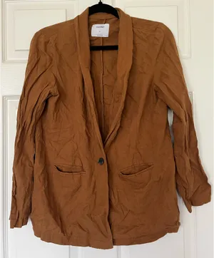 Old navy brown button blazer  thumbnail 1