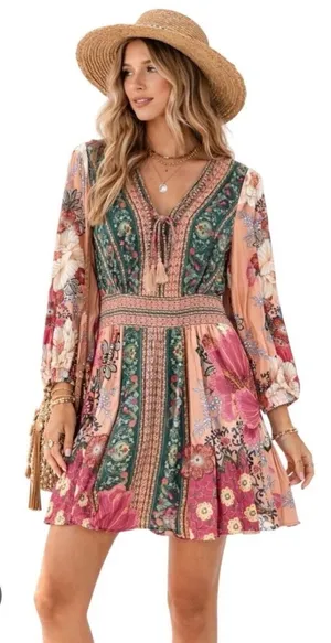 Farm Rio x Anthropologie Topanga Mini Dress size small thumbnail 1