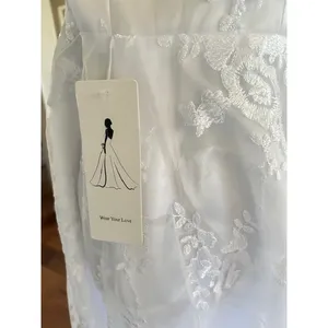 Wear Your Love Lace Wedding Dress Boho Bridal Gown Train NWT Size Large 12 thumbnail 4