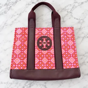 Tory Burch NWT Ella printed 4t tote bag honey suckle classic thumbnail 1
