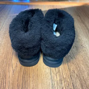UGG Classic Mini Fluff Black Suede Sheepskin‎ Ankle Boots Womens 8 Cozy Winter thumbnail 7