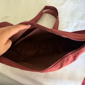 Elegant Red and Tan Crossbody Bag thumbnail 4